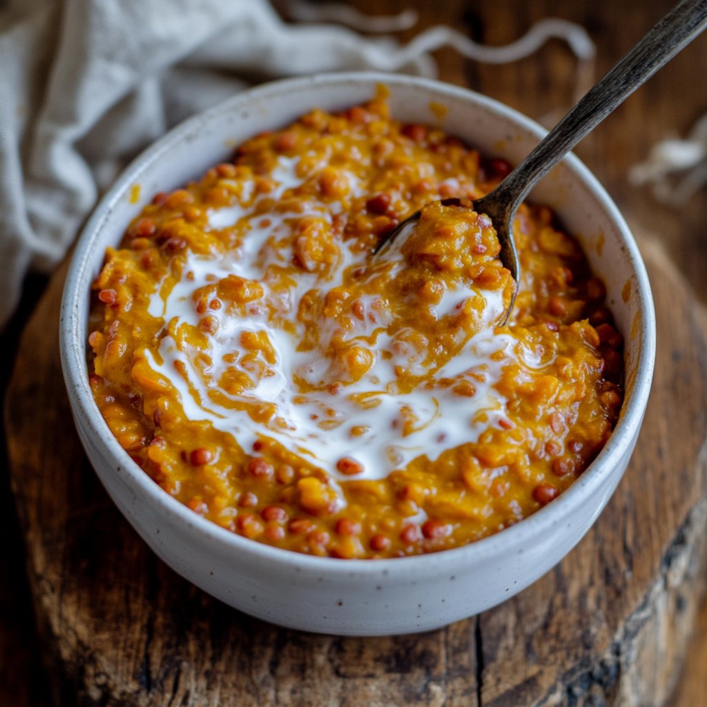 Rotes Linsencurry mit Kokosmilch