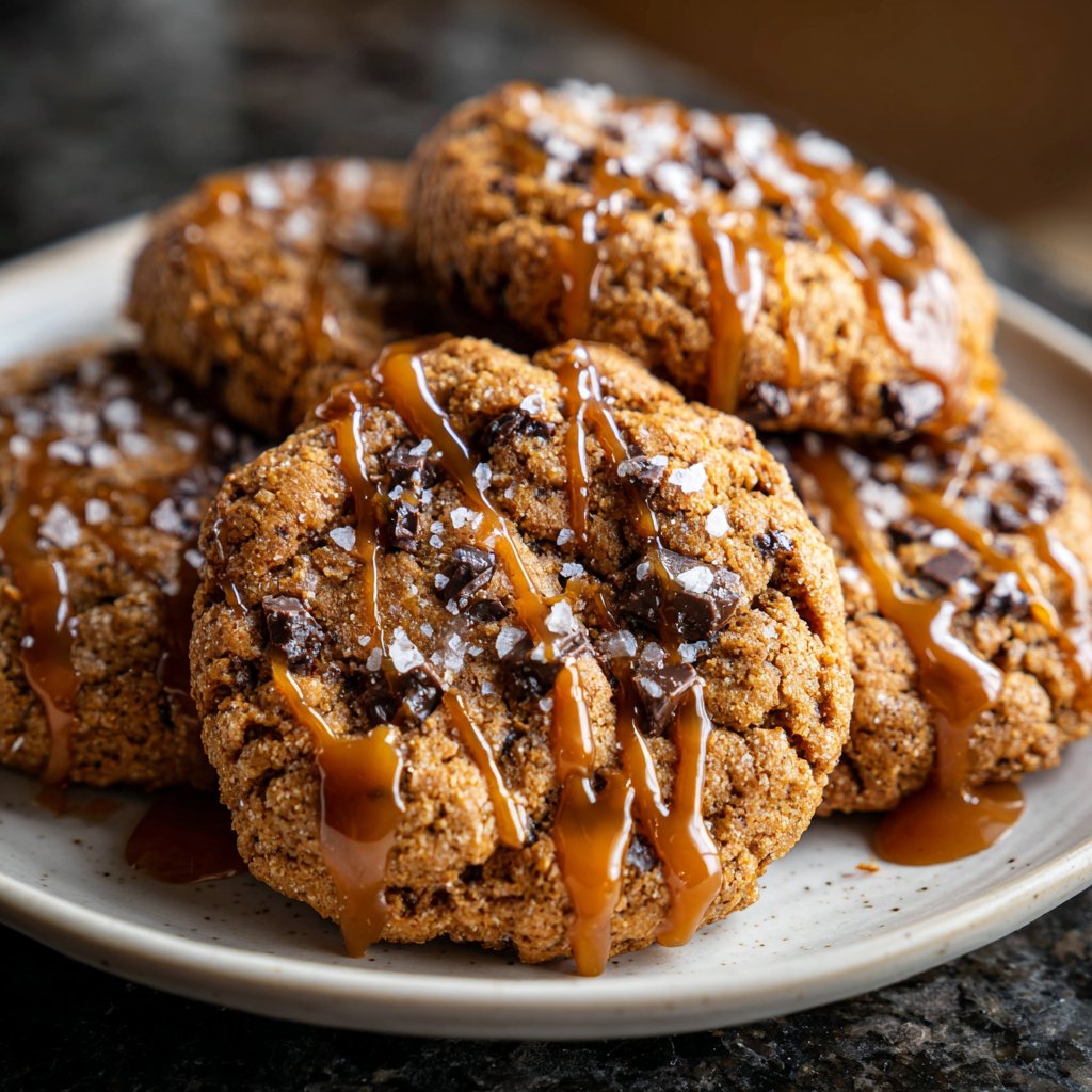 Cookies mit Karamell und Meersalz
