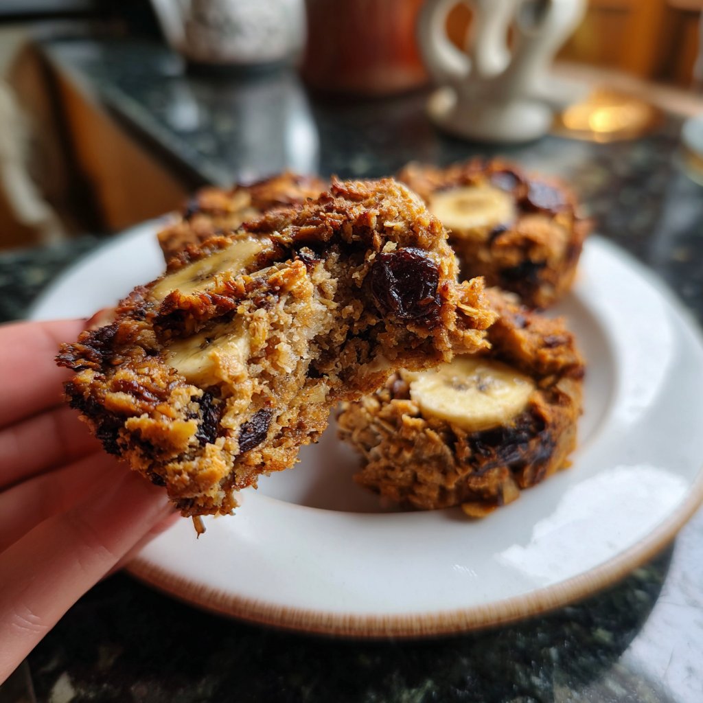 Zuckerfreie Snacks mit Banane und Hafer
