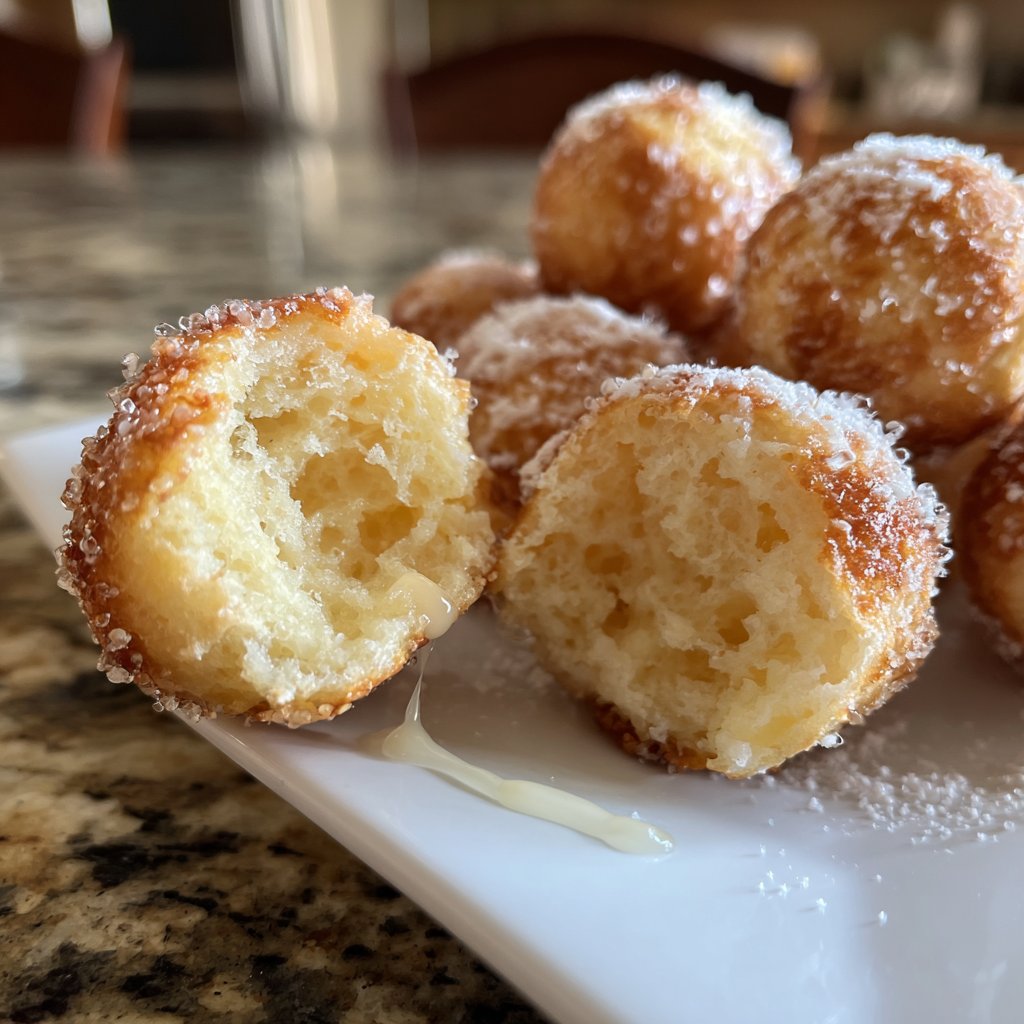 Quarkbällchen mit Zitronenzucker