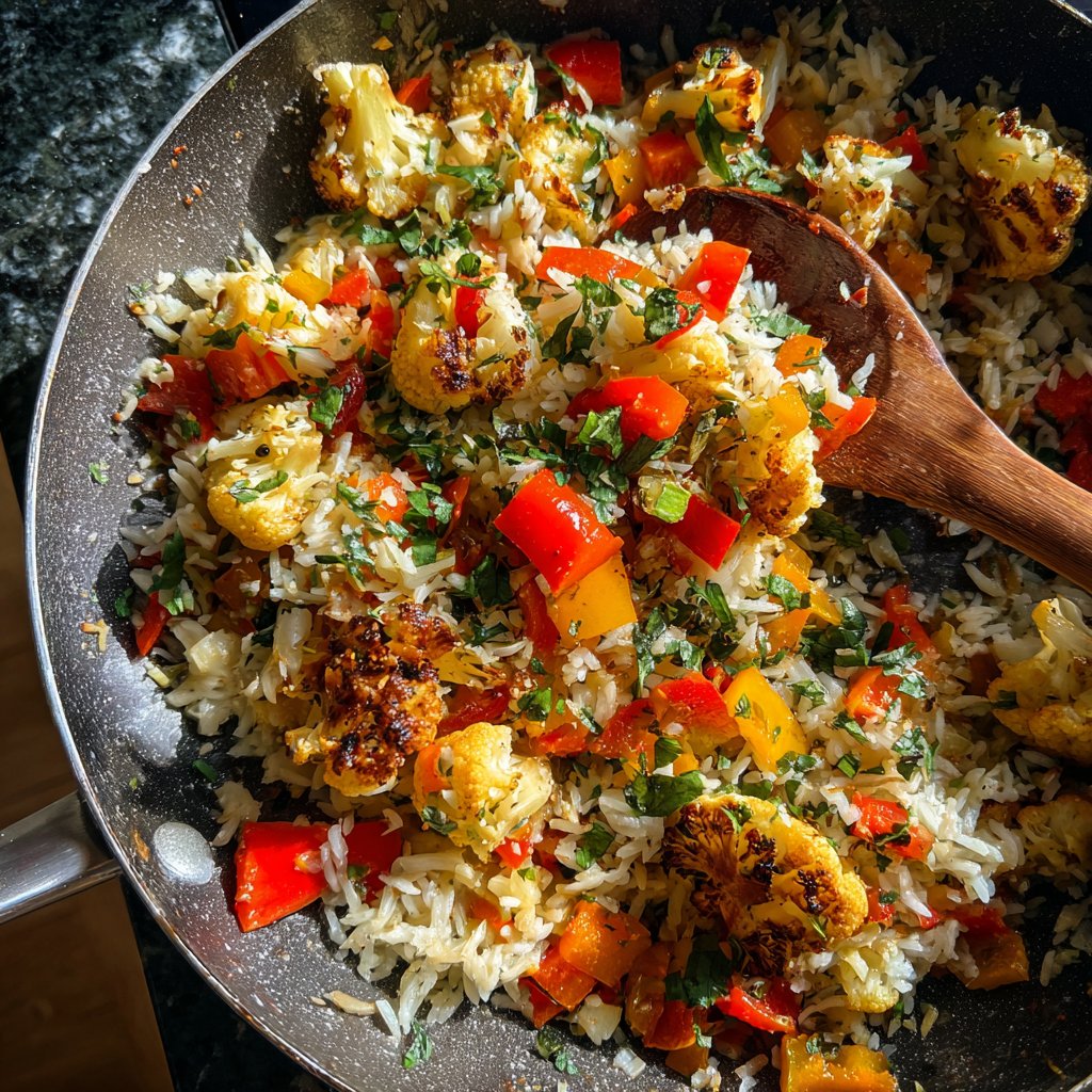 Blumenkohl Reis Pfanne