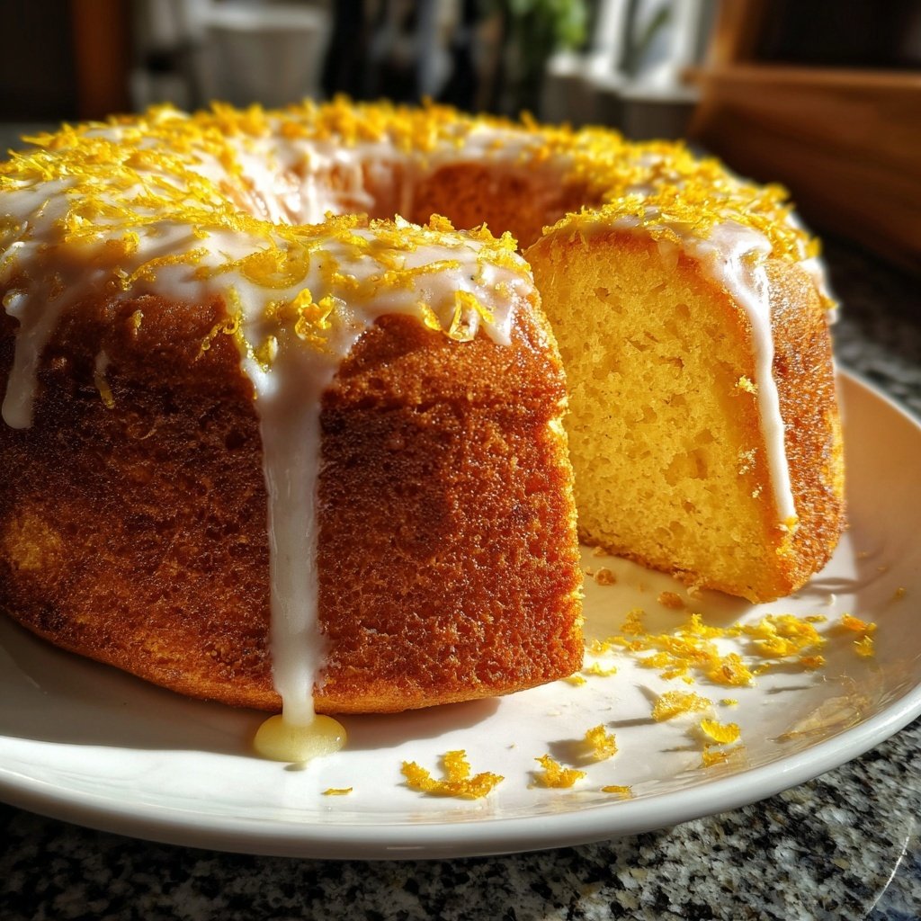 Zitronenkuchen mit Zitronenabrieb