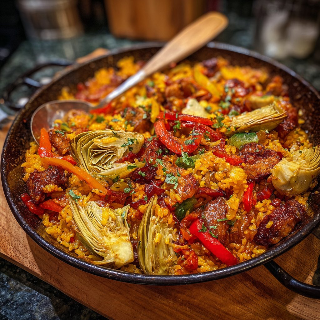 Paella mit Artischocken