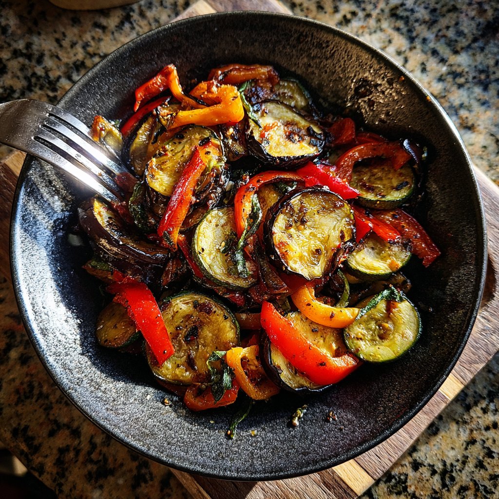 Auberginenpfanne leicht und frisch